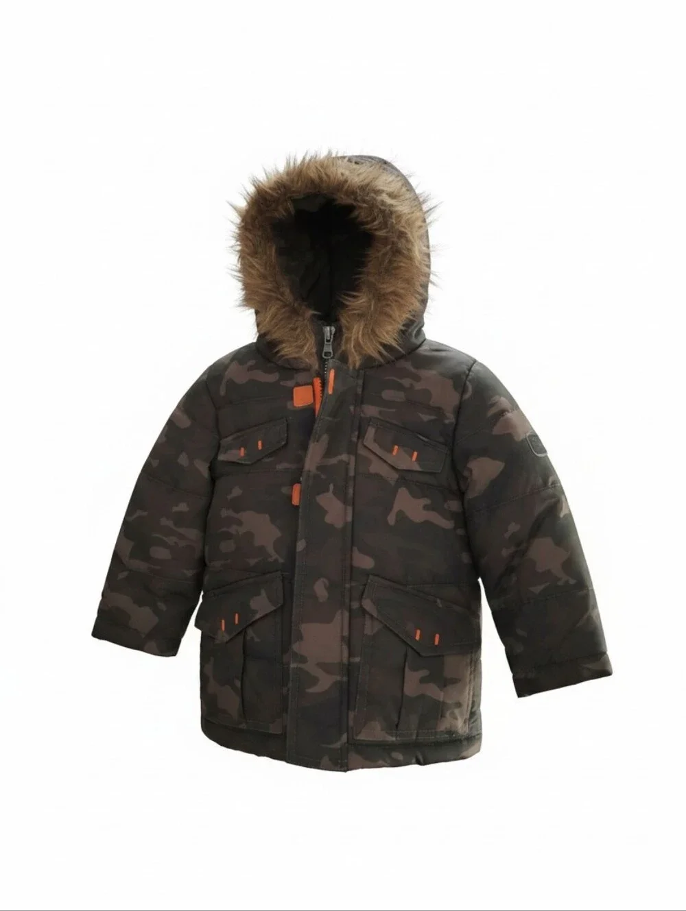 Rothschild Winter Coat Hooded Parka Size 12M Olive Camo NWT